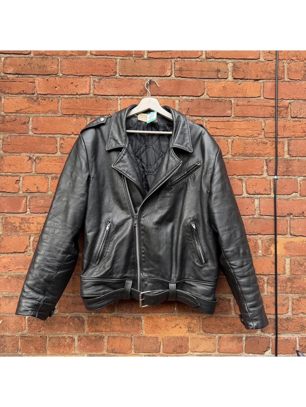 Vintage perfect leather goods motorcycle leather jacket 44 L